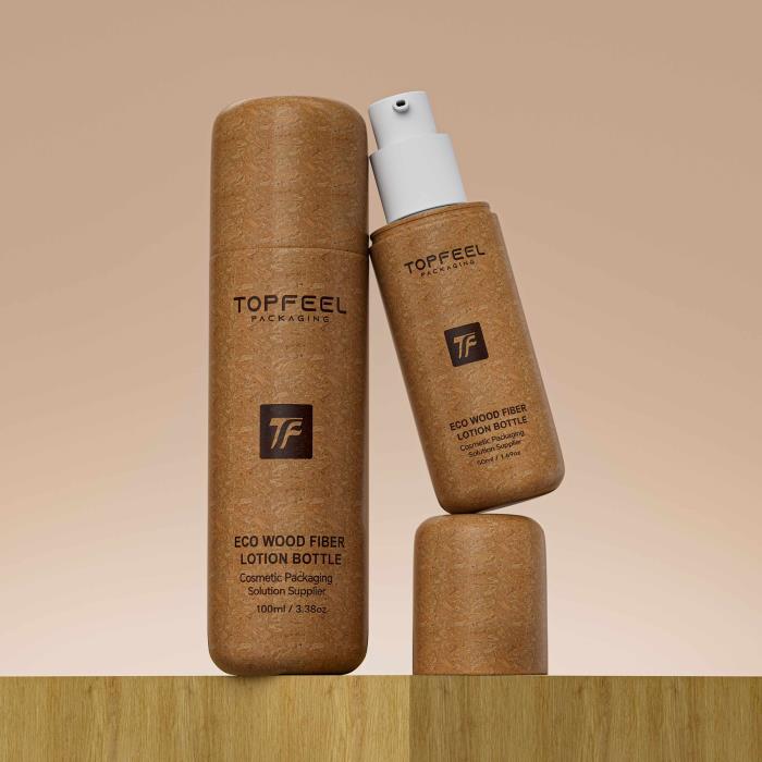 Topfeelpack's Eco-friendly Wood Cosmetic Bottle & Jar